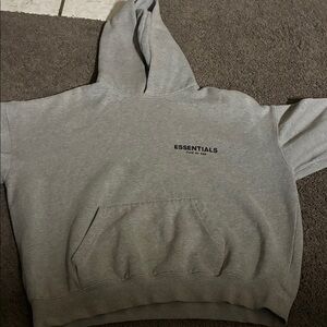 Essentials Light Gray Hoodie for Men